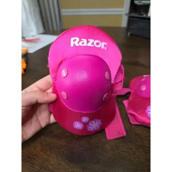 RAZOR Sweet Pea Pink Multi-Sport ELBOW PADS GUARDS Youth 8+ - Picture 5 of 16